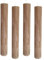 4er Pack Rustikale Stabkerzen H:24 cm Ø:3,4 cm - 24 Stunden Brenndauer - dicke Kerzen Dinnerkerzen Tafelkerzen Kirchenkerzen, Farbe:Sandbraun