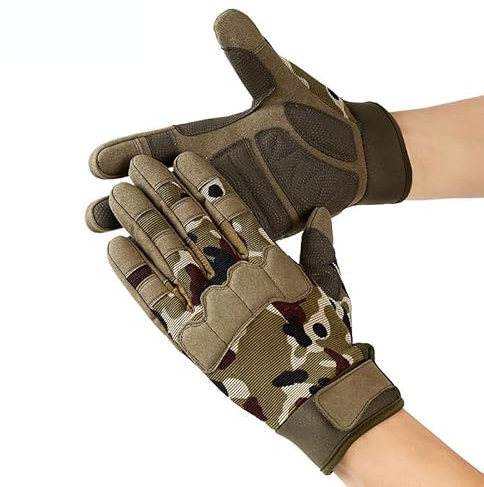 BrightGlow Herren Taktische Handschuhe Vollfinger Touchscreen-Handschuhe Motorradhandschuhe Arbeitshandschuhe Outdoor/Sport-Handschuhe Tatical Gloves Gilt für Radfahren Airsoft Paintball Tarnfarbe L