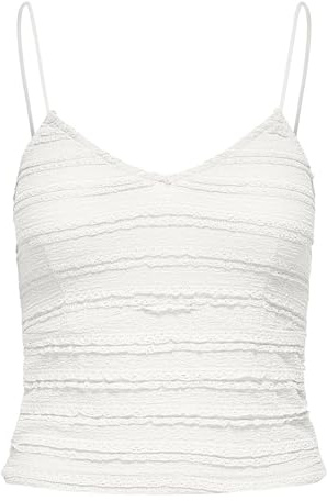 ONLY Onlgayle S/L Cropped Top Box JRS, Cloud Dancer, S