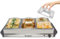 BEPER P101TEM002 Chauffe-Buffet, Chauffe-Aliments, 4 Plateaux Amovibles + Base chauffante, Thermostat réglable et poignées isolantes, Lavable au Lave-Vaisselle, Idéal pour Les fêtes