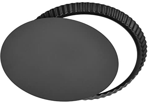 Tart Pan, Pie Pan Non Stick Pan Thickening with Removable Bottom Deep Baking Dish Pie Plate ([Thickened] 11-inch Live Bottom Pie Plate)