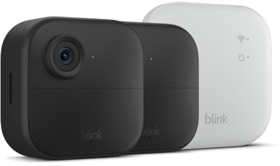Blink Outdoor 4 XR – two-year battery wireless camera with 4x security coverage, 1000 ft open-air range or 400 ft with typical use — 2 camera system