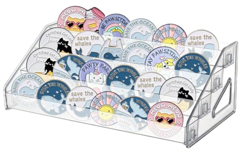 FINGERINSPIRE 4 nivåer akryl upphöjare displaystativ 31 x 15 x 11 cm klar akryl bricka visningshyllor makeup organiserare parfym organiserare display hylla för figur anime bricka cupcake godis mat