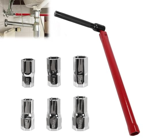 mumisuto Chiave per rubinetti da lavello, rubinetto a dado, strumento di rubinetteria per smontare scaldacqua e rubinetti/rubinetti/rubinetti/valvole per tubi e altri raccordi (8-14mm)
