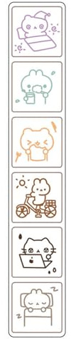 Creative 6 Pattern Stamp Scrapbooking Stamps to Enhance Stationery for Office School Students