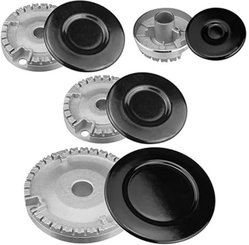 Jcasbdn 1 Set Hob Covers for Gas Cookers, Universal Gas Stove Burner Cap, Sturdy Stove Top Cover, Safe Burner Caps for, Cookware Hat Set Lid, Accessories
