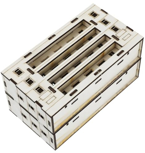 Mipcase 2pièces Maison Miniature Bois Brut Cabane Rondins pour Loisirs Créatifs Accessoire de Décoration pour Maisons de Poupées Aucun Assemblage Requis