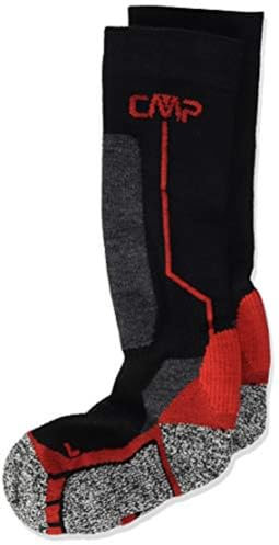 CMP - Kinder-Skisocken aus Wolle, Schwarz-Ferrari, 34/36