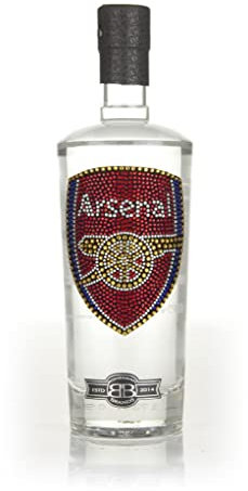 Arsenal Vodka Gifts for Men & Women, Distilled 5 Times, Official Crystal Edition for Gunners Football Fans, Perfect Birthday Present | Premium Alcohol by Bohemian Brands | 37.5%, 70cl