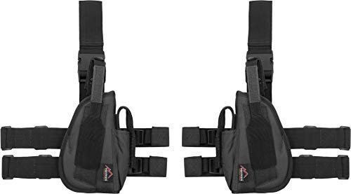 Tiefziehholster Set Rechts + Links Beinholster Farbe Schwarz