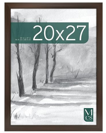 MCS Museum Poster Frame 20x27 Espresso Woodgrain, Vertical & Horizontal Wall Hanging Large Picture Frame for Photos, Posters & Art Prints (1-Pack)