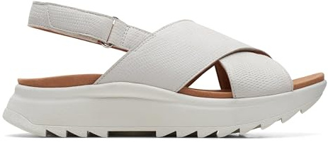 Clarks Women's Dashlite Wish Sandal, Metallic Silver, 5.5 UK