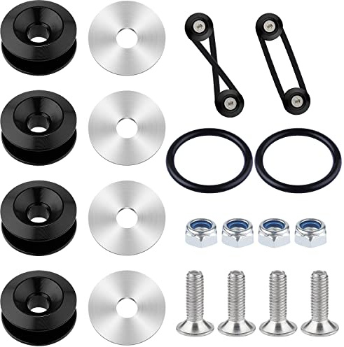 SAVITA Bumper Quick Release Kit, Bumper Holder Bands Bumper Trunk Quick Release Fastener Kit for Universal Car Bumper (18pcs, Black)