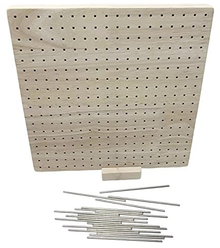 Stickbräda med 20 stift trä med rutnät hållbar för stickning virkad gåva