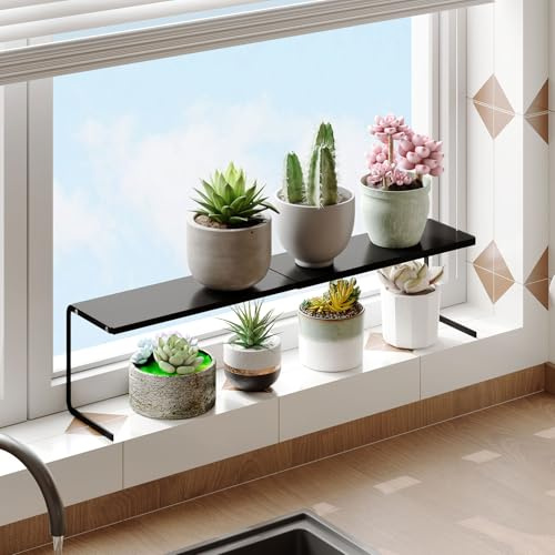 Extendable Small Narrow Shelf for Windowsill Kitchen, Spice Rack Organizer