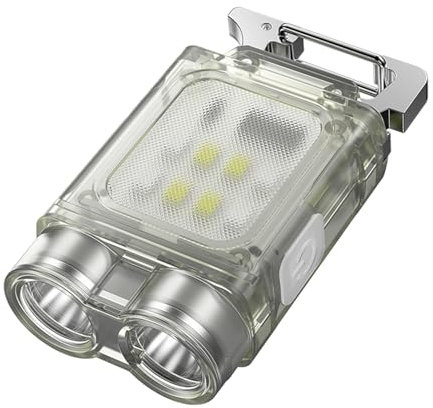 Porte-clés lampe de poche décapsuleur, lumière LED avec 6 modes, décapsuleur, porte-clés pratique pour le camping, l'extérieur, la randonnée