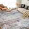 Homcomodar Abstrakter Teppich Wohnzimmer 200x290cm Großer Teppich Schlafzimmer Waschbar Moderne Wohnzimmerteppiche Weiche Kurzflor Teppiche für Schlafzimmer Wohnzimmer Kinderzimmer Esszimmer(Blau)