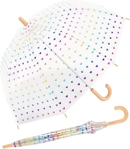 Benetton - Paraguas para niños, transparente, transparente, Transparente-colorido, 72 cm