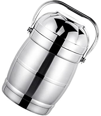 FONDOTIN Boîte à Lunch en Acier Inoxydable Récipient Alimentaire Double Couche Étanche Grosse Capacité pour Adultes pour Déjeuner 1 Ensemble