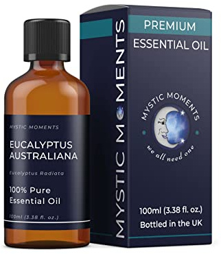 Mystic Moments | Eucalipto australiana Olio essenziale 100 ml - Olio puro e naturale per diffusori, aromaterapia e massaggio miscele senza OGM vegano