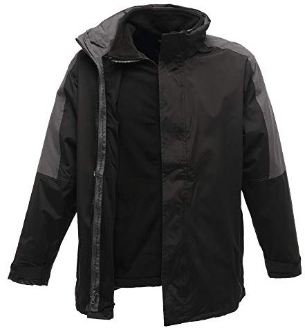 Regatta Herren Defender III 3-in-1 Jacke, Schwarz, XL