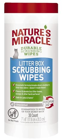 Nature’s Miracle Litter Box Scrubbing Wipes 30Ct