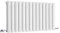 Milano Aruba White Horizontal Double Oval Panel Radiator - 400mm x 826mm