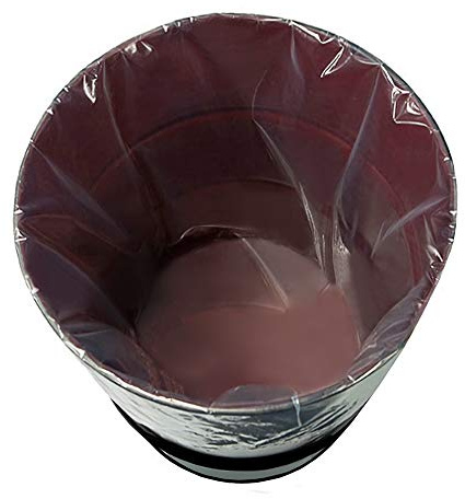 QWORK 5 Pack 55 Gallon Clear Plastic Drum Liners, Heavy Duty Leak Proof Clear Bucket Liner Bags for Marinating and Brining, BPA Free, 5.5 mil