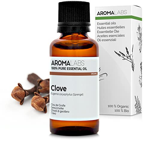 Chiodi di Garofano BIO (Eugenia caryophyllus) - 30 mL - Olio Essenziale Chemiotipizzato e Certificato AB - Aroma Labs - Made in France