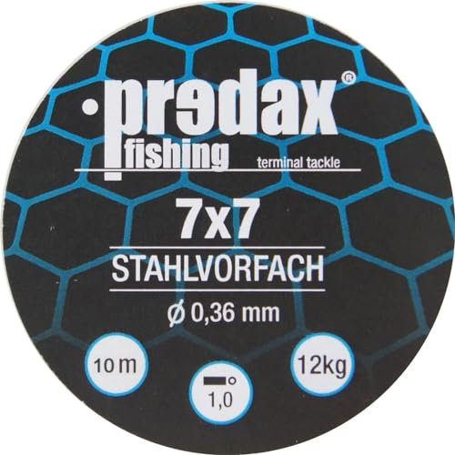 Predax Stahlvorfach 7x7 braun 10m Spule, Durchmesser/Tragkraft:0.36mm / 12kg Tragkraft