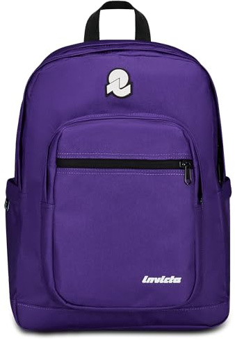 Invicta Zaino Scuola JELEK FANTASY, Viola - Zaino Doppio Scomparto - Tasca Porta Pc, Tasca Porta Borraccia, Organizer Interno - Zaino Scuola Ragazzi, Zaino Tempo Libero - Eco Material