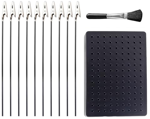 1 base de soporte de pintura, 10 soportes de pinza de cocodrilo, 1 pincel negro, clip de soporte para aerógrafo, juego de pistolas de pulverización, herramientas de modelado, adecuado para
