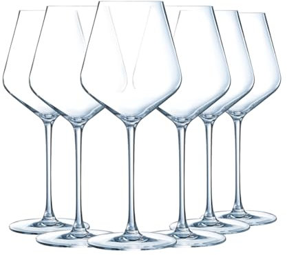 Chef&Sommelier - Collection Distinction - 6 Verres à pied 28 cl - Fabriqués en France - Emballage renforcé