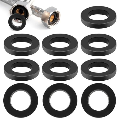 Amaxiu 30 arandelas para manguera de ducha, gel de sílice, arandelas para alcachofa de ducha, arandelas para manguera de 1/2 pulgadas, arandelas para cabezal de ducha y manguera (19 mm)