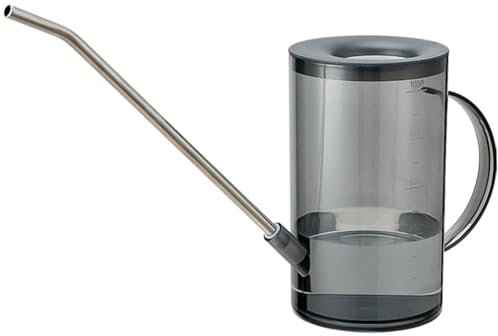 Lizbin Regadera para Plantas de Interior con Pico Largo, Regadera para Plantas, Regaderas Pequeñas, Regaderas de Interior para Plantas de Interior, Flores, Suculentas 1L / 34oz (Gris)