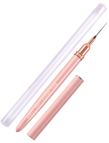 Lnhgh Pincel profesional para delineador de uñas fino, pincel para delineador fino,Pincel de punta francesa - Dibujo fino, coloración delicada, líneas alargadas, pinceles para uñas con mango rojo
