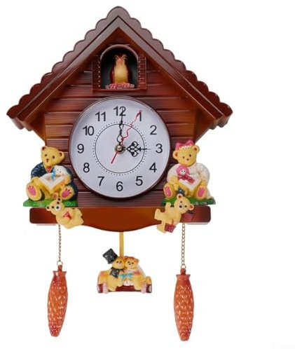 babominimer Creativo reloj de cuco montado en la pared con funcionalidad de péndulo, para cualquier ambiente de habitación, sala de estar, oficina, dormitorio, sala de estar, decoración del hogar y