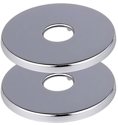 2 Pz Rosetta Copritubo 80mm(1/2) - Rosetta Coprimuro in Acciaio Inossidabile - Borchia per Miscelatore Doccia -Per Tubazioni Sanitarie e Giardino