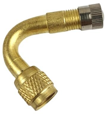 Adaptador De Aire De Extensión De Neumáticos Automáticos, Válvula De Rueda De Neumáticos para Motocicletas De Camión De Automóvil Portátil con Curva De 90 Grados, Adaptador De Válvula De Extensión De