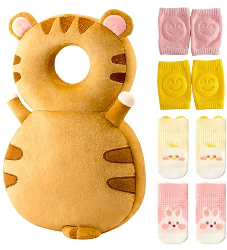 Rumsfel Protector de Cabeza para Bebés, Almohada Protección para la Cabeza del Bebe, Soporte para la Cabeza del Bebé Ajustables Anti-Caídas, Protege contra Golpes - Ideal para Recién Nacidos y Bebés