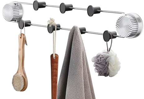 EUBEISAQI Crochets en acier inoxydable, organiseur sans perçage – Porte-clé de porte antirouille | pour serviettes, clés, manteaux, sacs, chapeaux, sacs à main, parapluie, salle de bain, cuisine