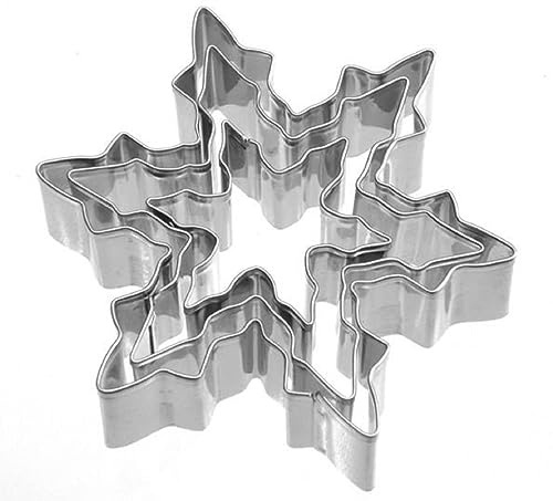 Neustanlo Keksausstecher Schneeflocke, Eiskristall 3-tlg. Edelstahl