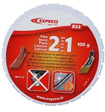 Express, 852, Pâte pour Nettoyer et Pré-étamer les Pannes Cuivre des Fers de Couvreurs 100 g, Accessoire pour Fer à Souder, Lampe à Souder, Fer de Couvreur, Chalumeau d'Étanchéité, Pièces de Rechange