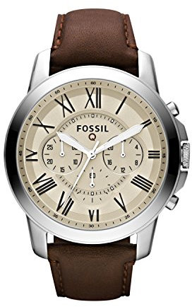 Fossil Homme Quartz Montre connectée avec Bracelet en Cuir FTW10003