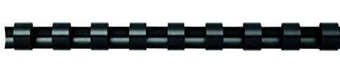 Fellowes Plastik-Binderücken, 8 mm, A4, 21–40 Blatt Kapazität, 21 Ringe, Schwarz, 100 Stück – kompatibel mit Platik-Bindemaschine
