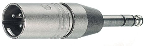 Neutrik NA3MP XLR-Adapter XLR-Stecker - Klinkenstecker 6.35mm Stereo 1St. Silber