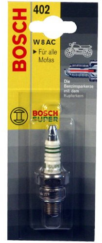 ZÜNDKERZEN SET BOSCH W8AC - 129.22.42 - Set 2 Stück - passend für Hercules Prima 25 - Sachs MX 1 - Zündapp ZA - ZE - MOdelle siehe Fahrzeugliste -