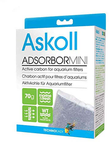 Askoll 924037 Adsorbor Mini - Carbone Attivo per Acquari, 45 g