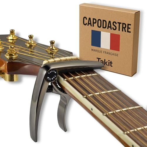 Capodastre pour Guitare Acoustique et Electrique - GARANTIE À VIE - Marque Française - Qualité professionnelle