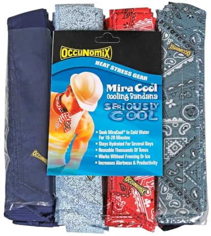OccuNomix 940B100-ASST MiraCool Bandana, Assorted Colors, Pack of 100
